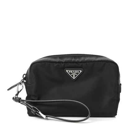 Prada Re-Nylon Vela Saffiano Wristlet Black 1 of 10