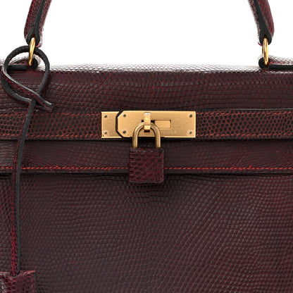 Hermes Lizard Kelly Sellier 28 Rouge H 8 of 15