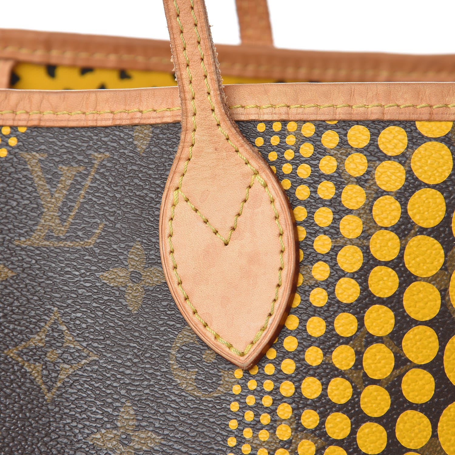 Louis Vuitton Monogram Kusama Waves Neverfull MM Yellow 12 of 19