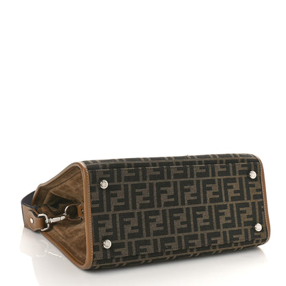 Fendi Fabric Jacquard Crosta Diamond Vitello King FF 1974 Large Soft Trunk Bag Tobacco Moro Coconut Sand 4 of 9