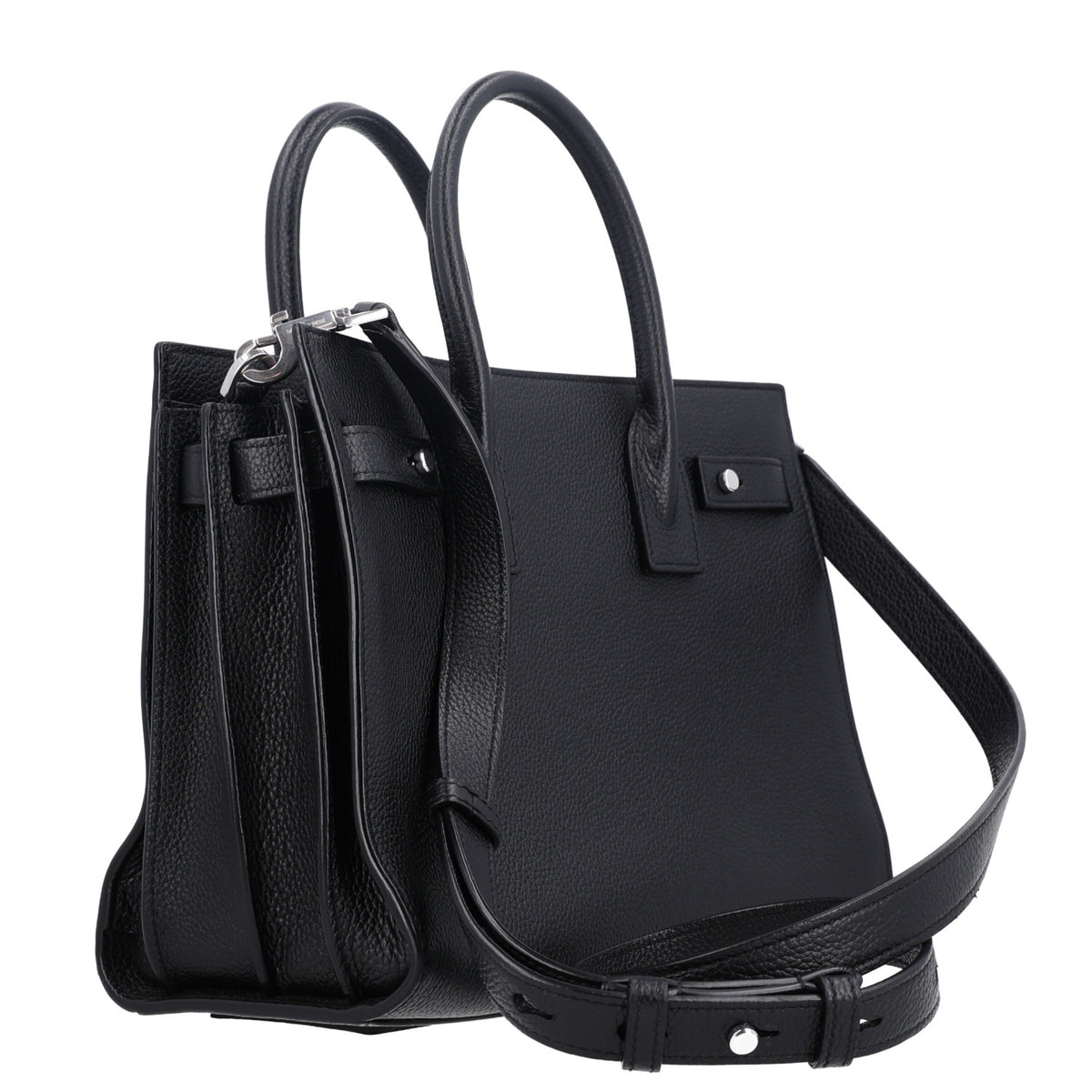 Saint Laurent Grained Calfskin Baby Sac De Jour Souple Black 3 of 10