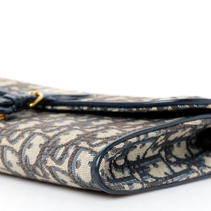 Christian Dior Oblique Bobby East West Pouch With Chain Blue 12 of 12