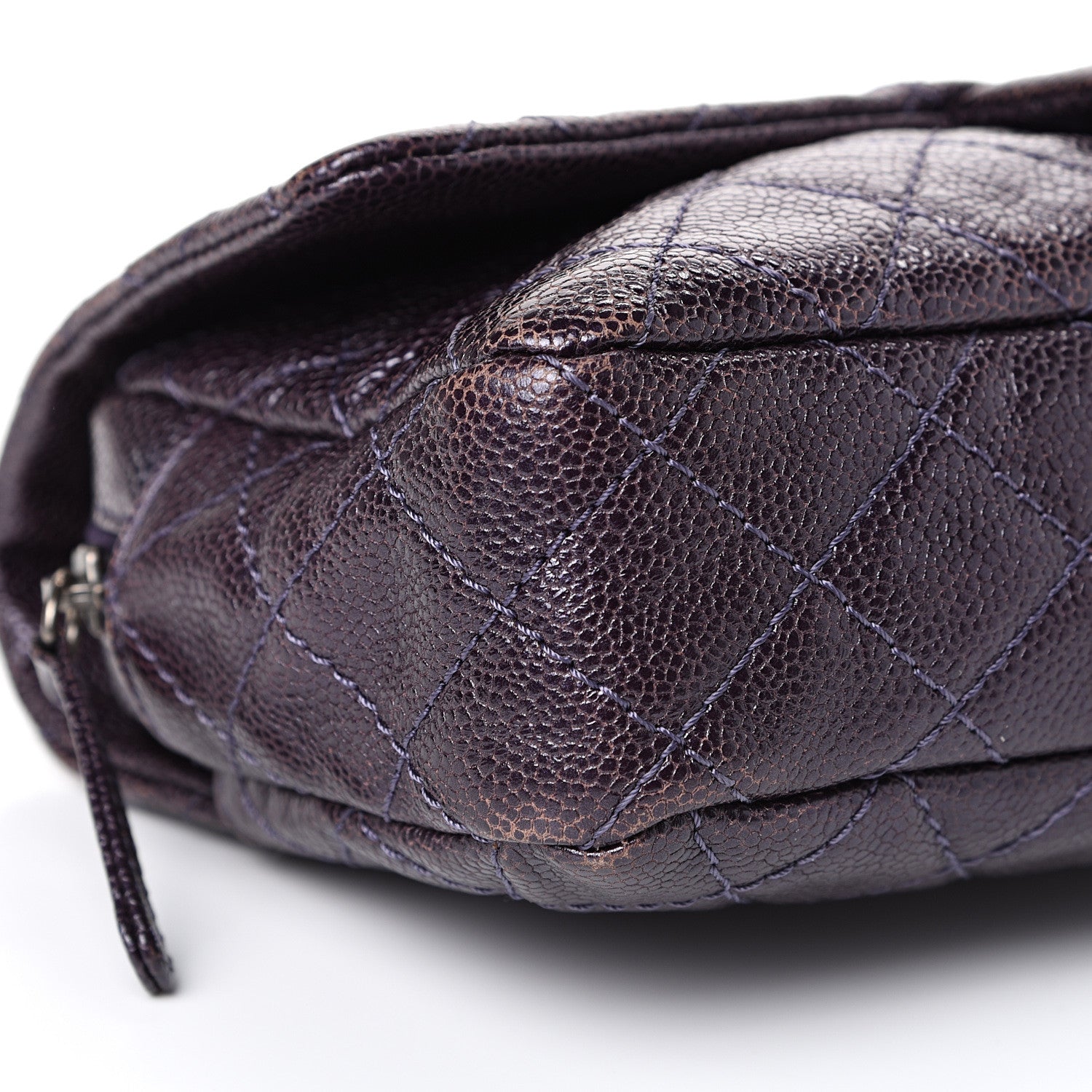 Chanel Iridescent Caviar Quilted Small Chic Flap Dark Purple 8 of 10