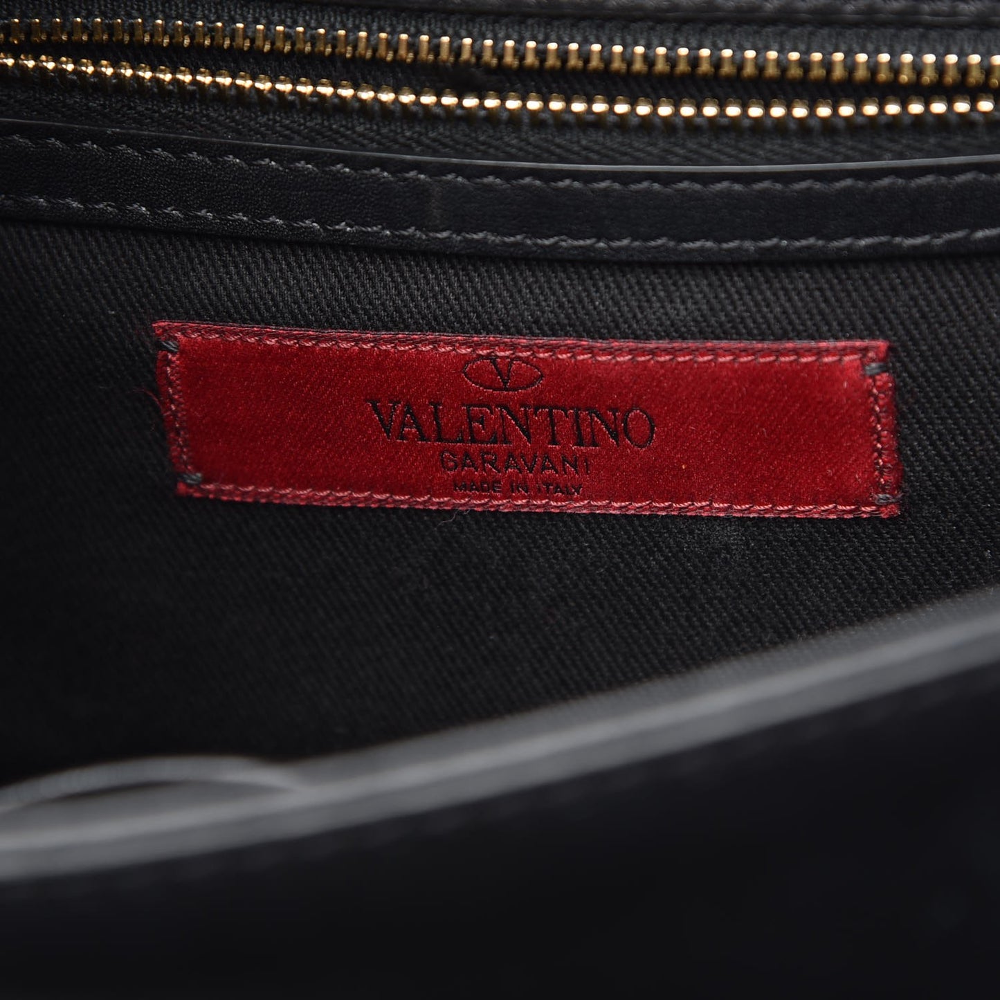 Vitello Small Glam Lock Rockstud Flap Black