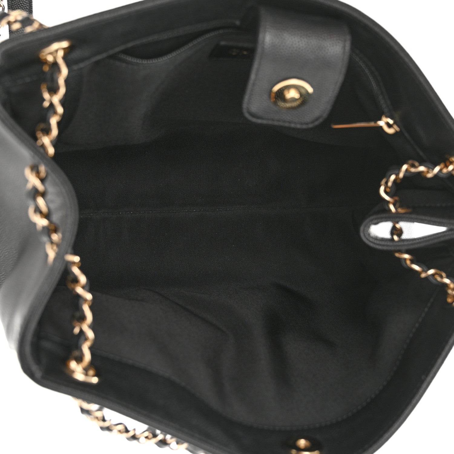 Chanel Caviar Quilted In Out Flap Shopping Tote Black 6 of 12