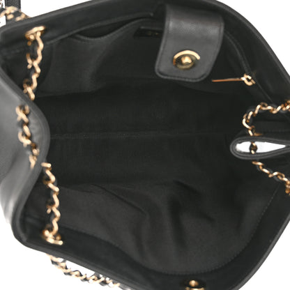 Chanel Caviar Quilted In Out Flap Shopping Tote Black 6 of 12