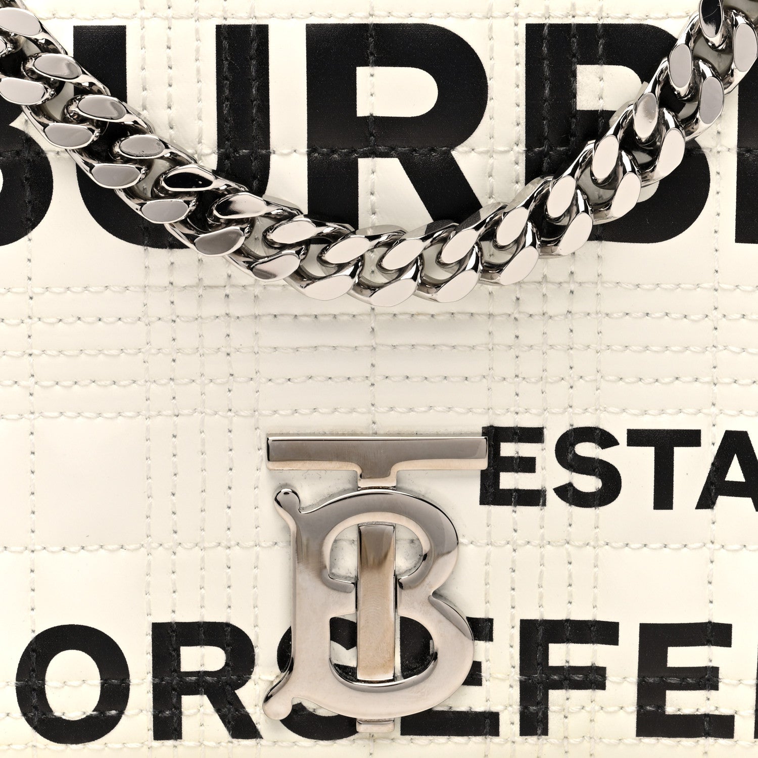Burberry Patent Quilted Horseferry Print Small Lola Bag White 7 of 9