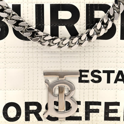 Burberry Patent Quilted Horseferry Print Small Lola Bag White 7 of 9