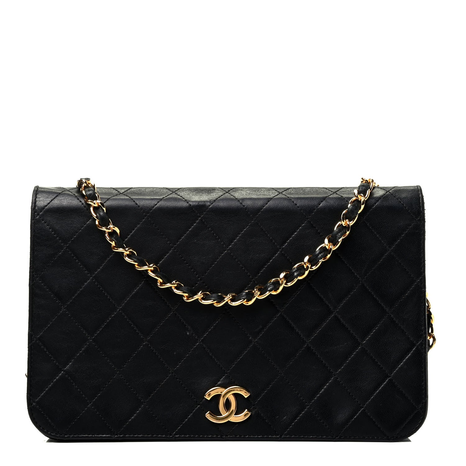 Chanel Lambskin Quilted Small Single Flap Black 1 of 4