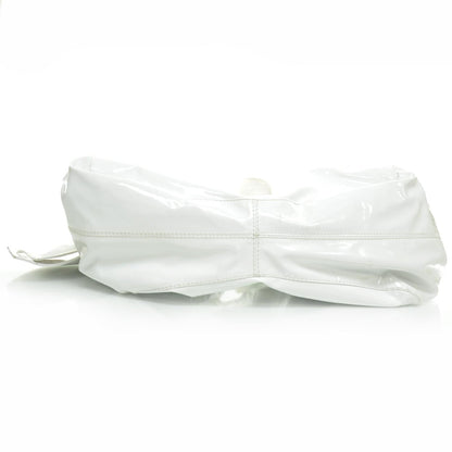 Valentino Garavani Patent Lacca Large Nuage Bow Hobo White 5 of 10