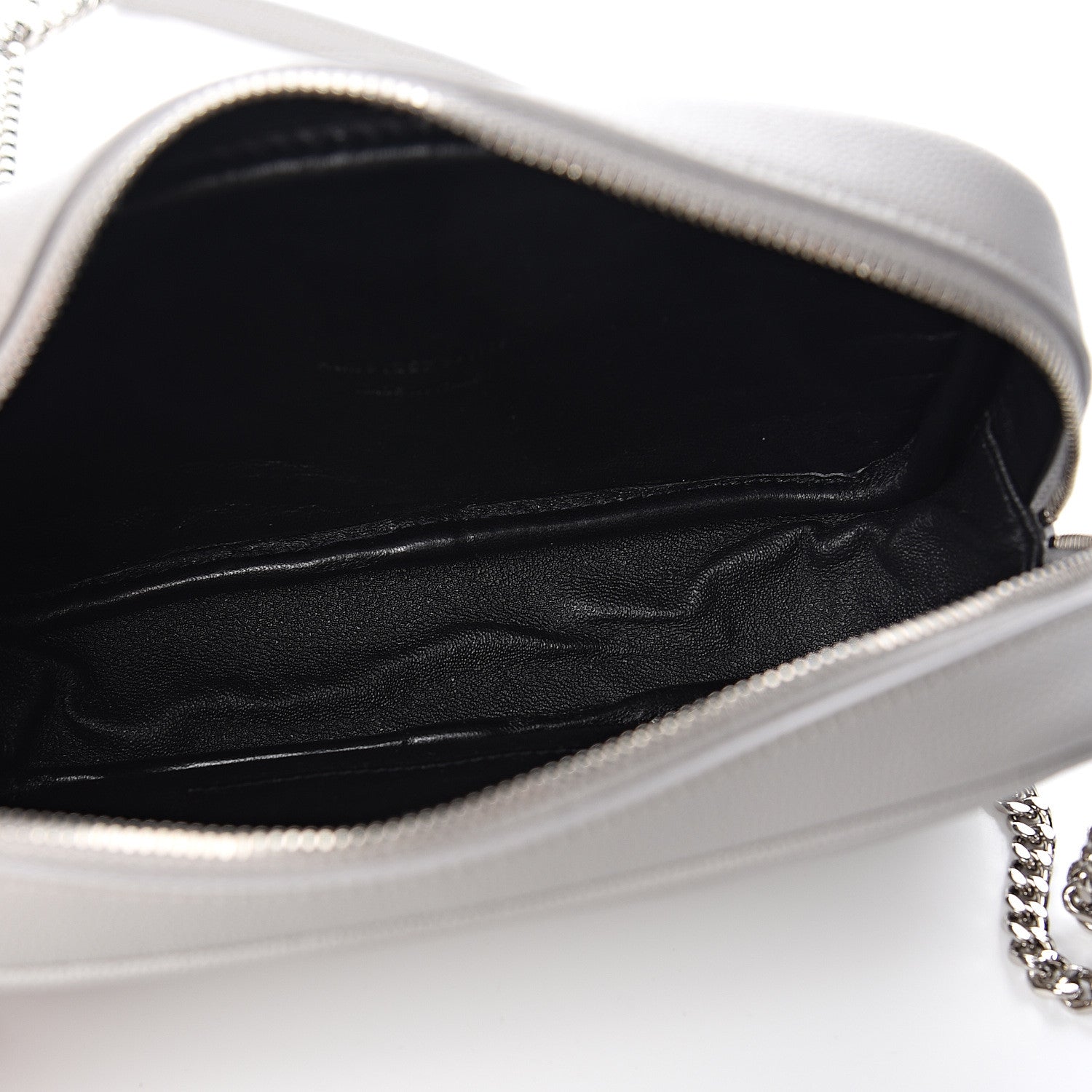 Saint Laurent Grain De Poudre Matelasse Monogram Mini Lou Camera Bag Granite 4 of 9