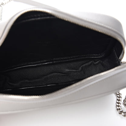 Saint Laurent Grain De Poudre Matelasse Monogram Mini Lou Camera Bag Granite 4 of 9
