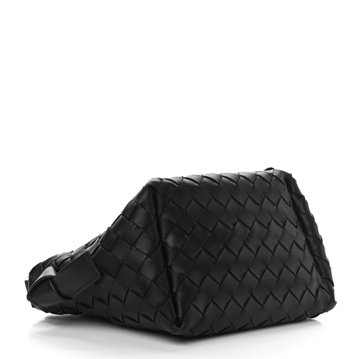 Nappa Intrecciato Tie Shoulder Bag Black