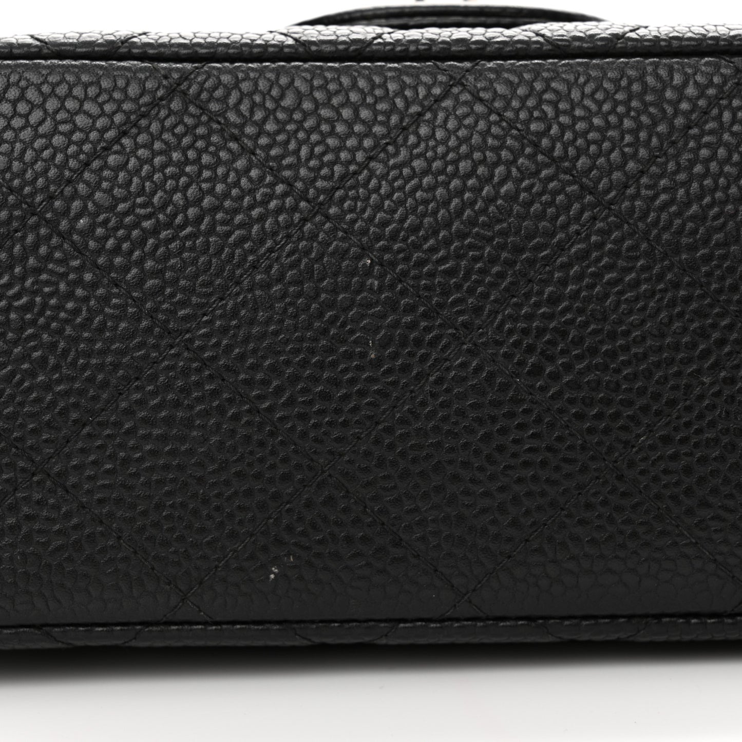 Caviar Quilted Mini Square Flap Black