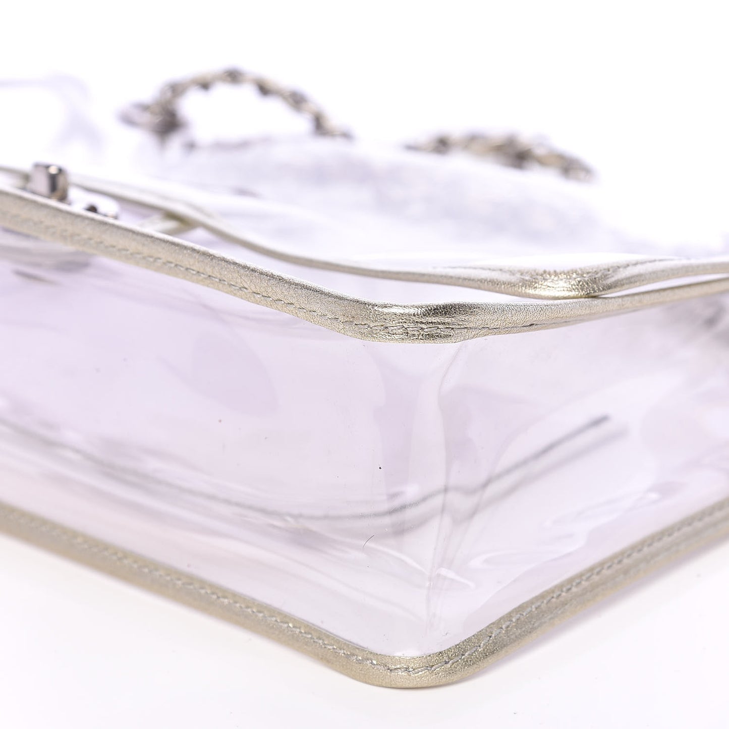 Lambskin Vinyl Large Naked Flap Silver