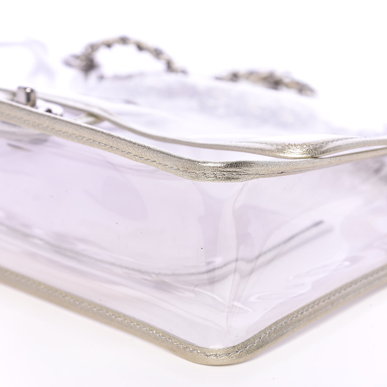 Chanel Lambskin Vinyl Large Naked Flap Silver 9 of 9