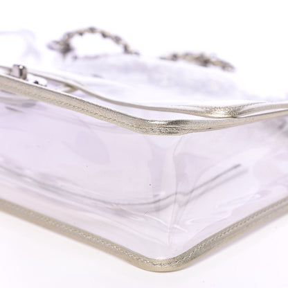 Chanel Lambskin Vinyl Large Naked Flap Silver 9 of 9