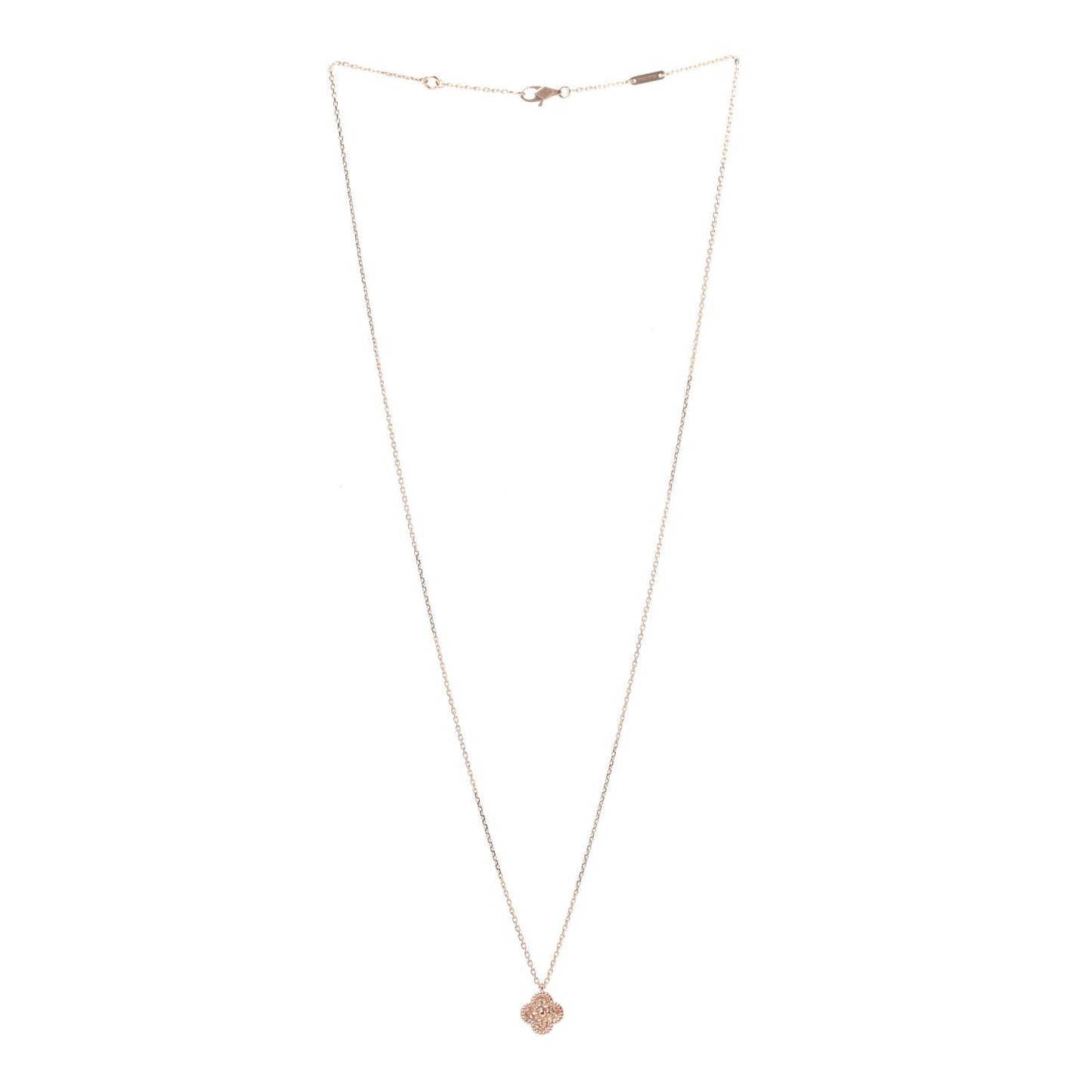 18K Rose Gold Sweet Alhambra Pendant Necklace