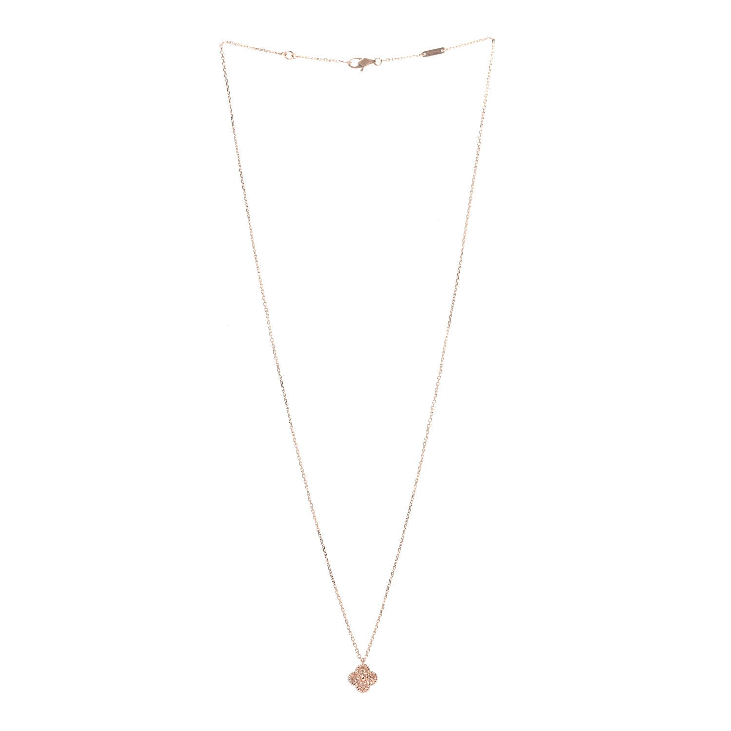 Van Cleef & Arpels 18K Rose Gold Sweet Alhambra Pendant Necklace 3 of 5