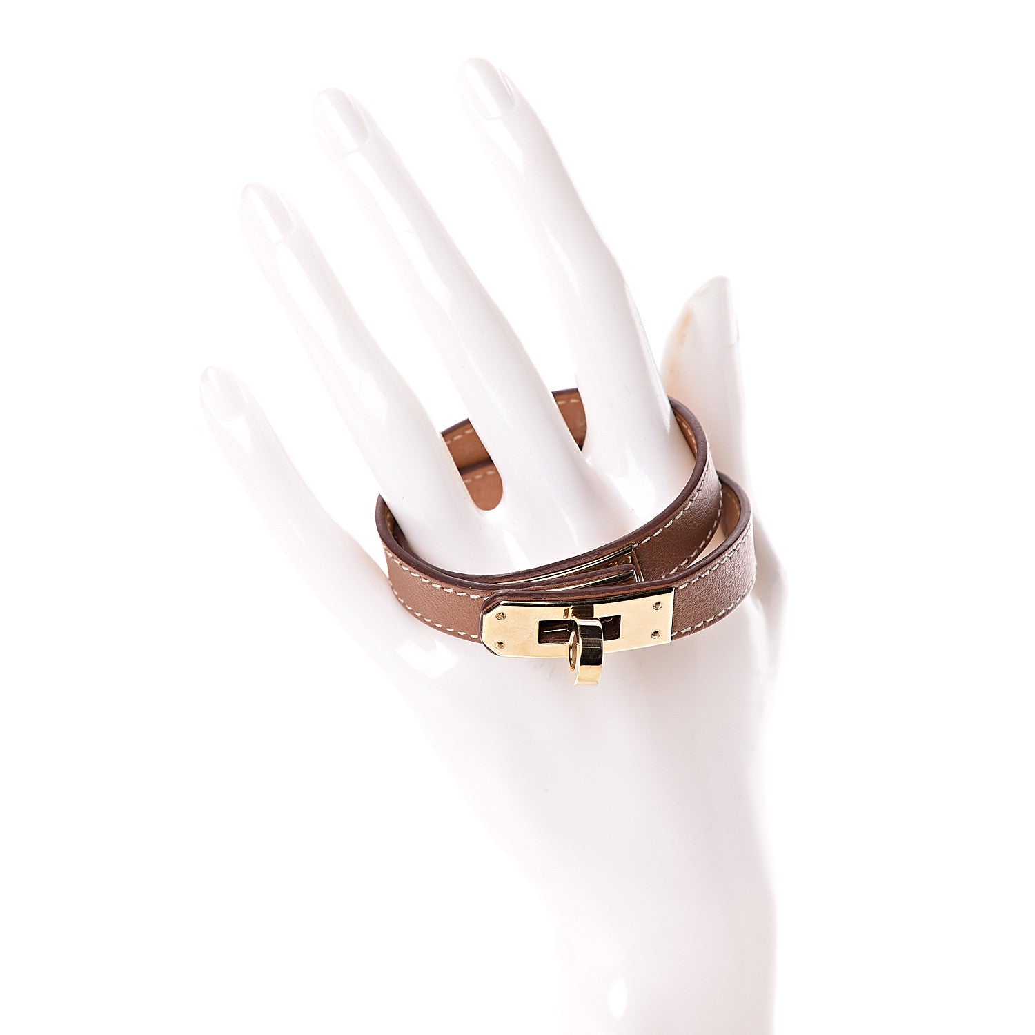 Hermes Barenia Kelly Double Tour Bracelet S Fauve 2 of 4