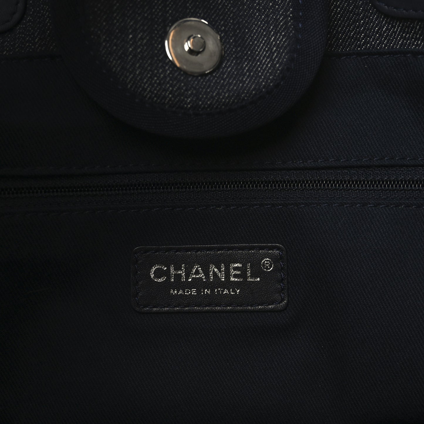 Denim Large Deauville Tote Dark Blue