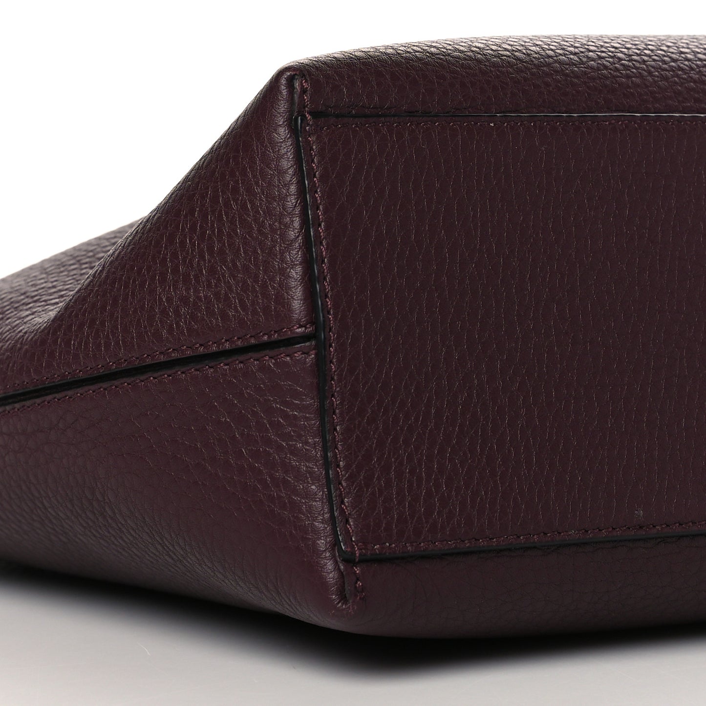 Grained Calfskin Small Rockstud Shoulder Tote Rubin