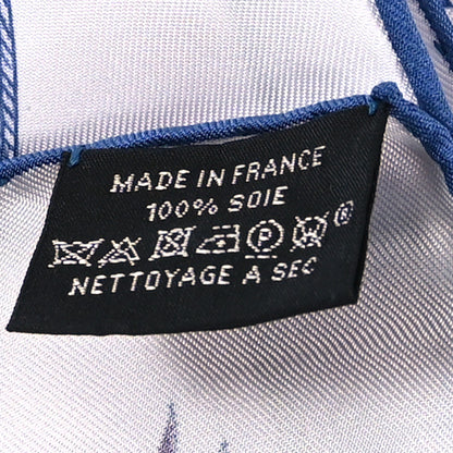 Hermes Silk Bracelets de Lumière Scarf 90 Lilas Parme Blue 3 of 6
