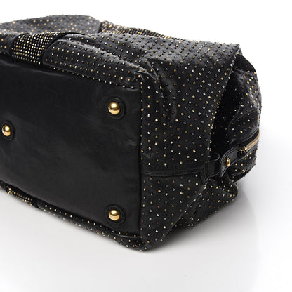 Saint Laurent Calfskin Rock Studded Easy Sac Black 8 of 11