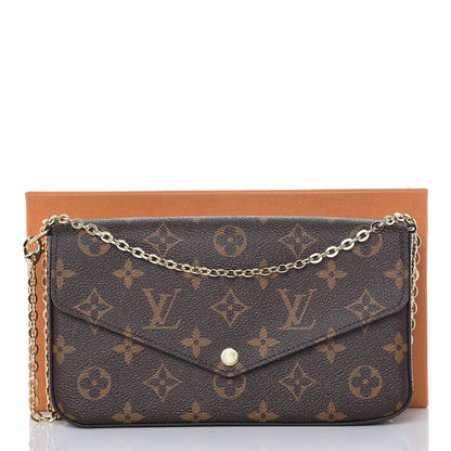 Louis Vuitton Monogram Pochette Felicie Chain Wallet Fuchsia 11 of 11