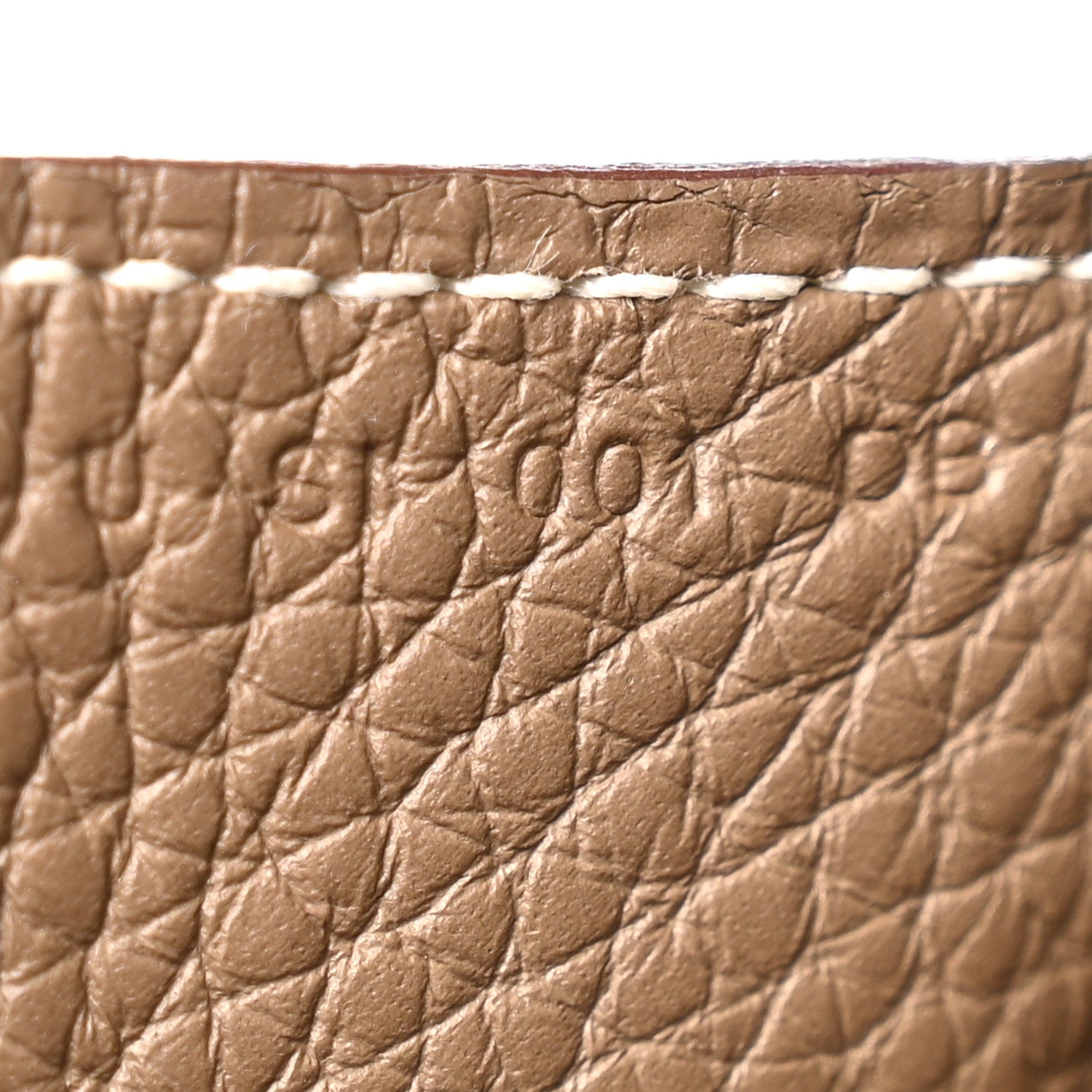 Hermes Taurillon Clemence Halzan 31 GM Etoupe 6 of 12