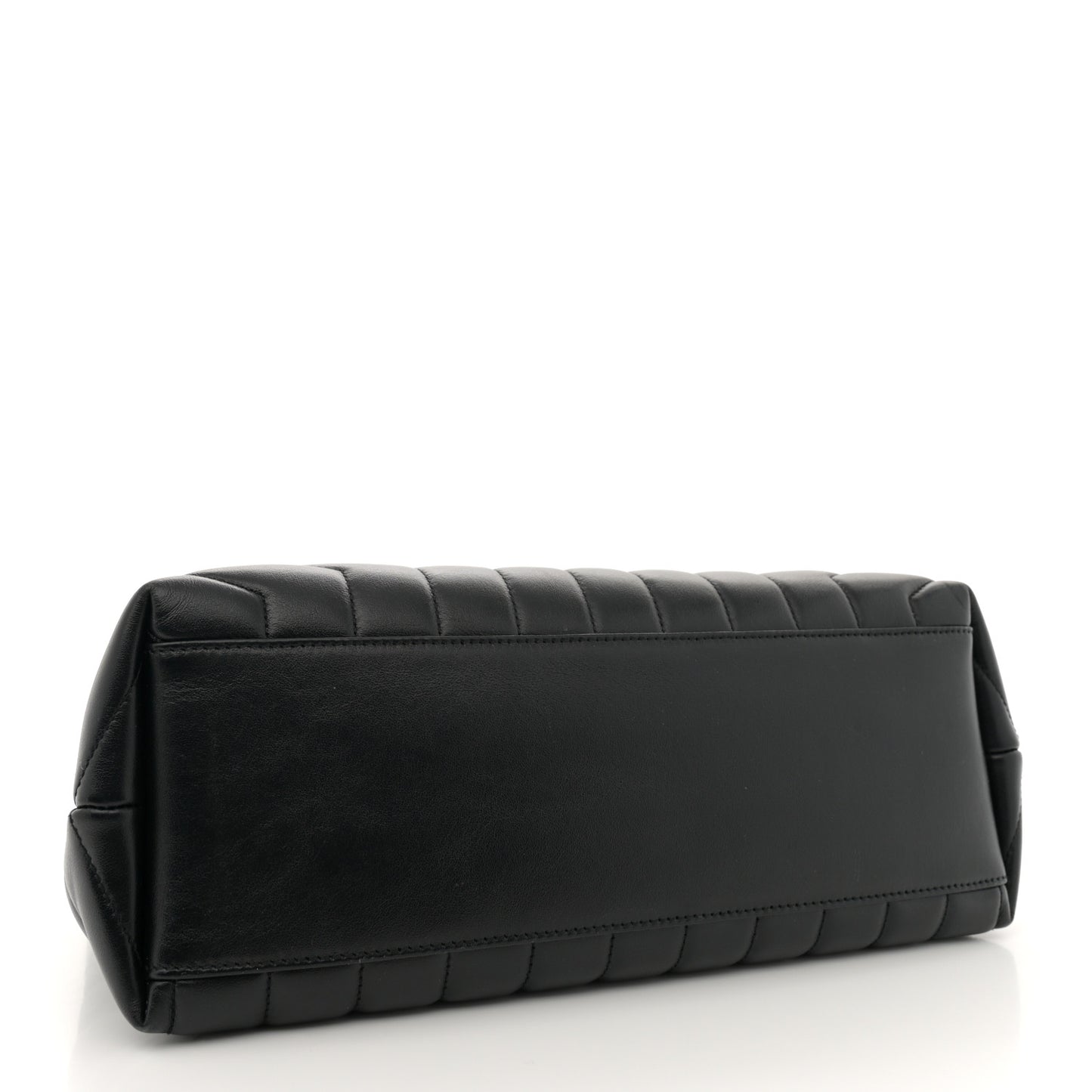 Calfskin Y Quilted Monogram Medium Loulou Chain Satchel Black