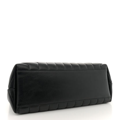 Saint Laurent Calfskin Y Quilted Monogram Medium Loulou Chain Satchel Black 4 of 13