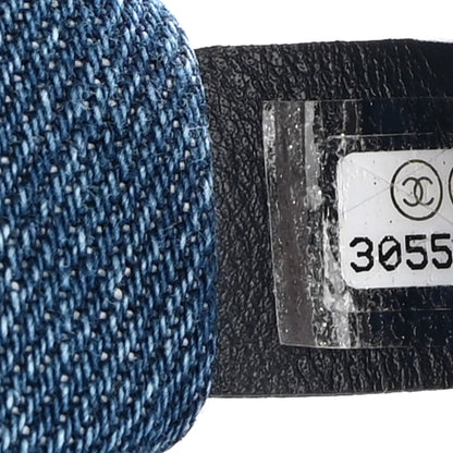 Chanel Denim Quilted CC Print Jumbo Single Flap Blue 7 of 10