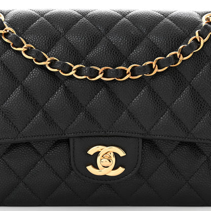 Chanel Caviar Quilted Medium Double Flap Black 8 of 10