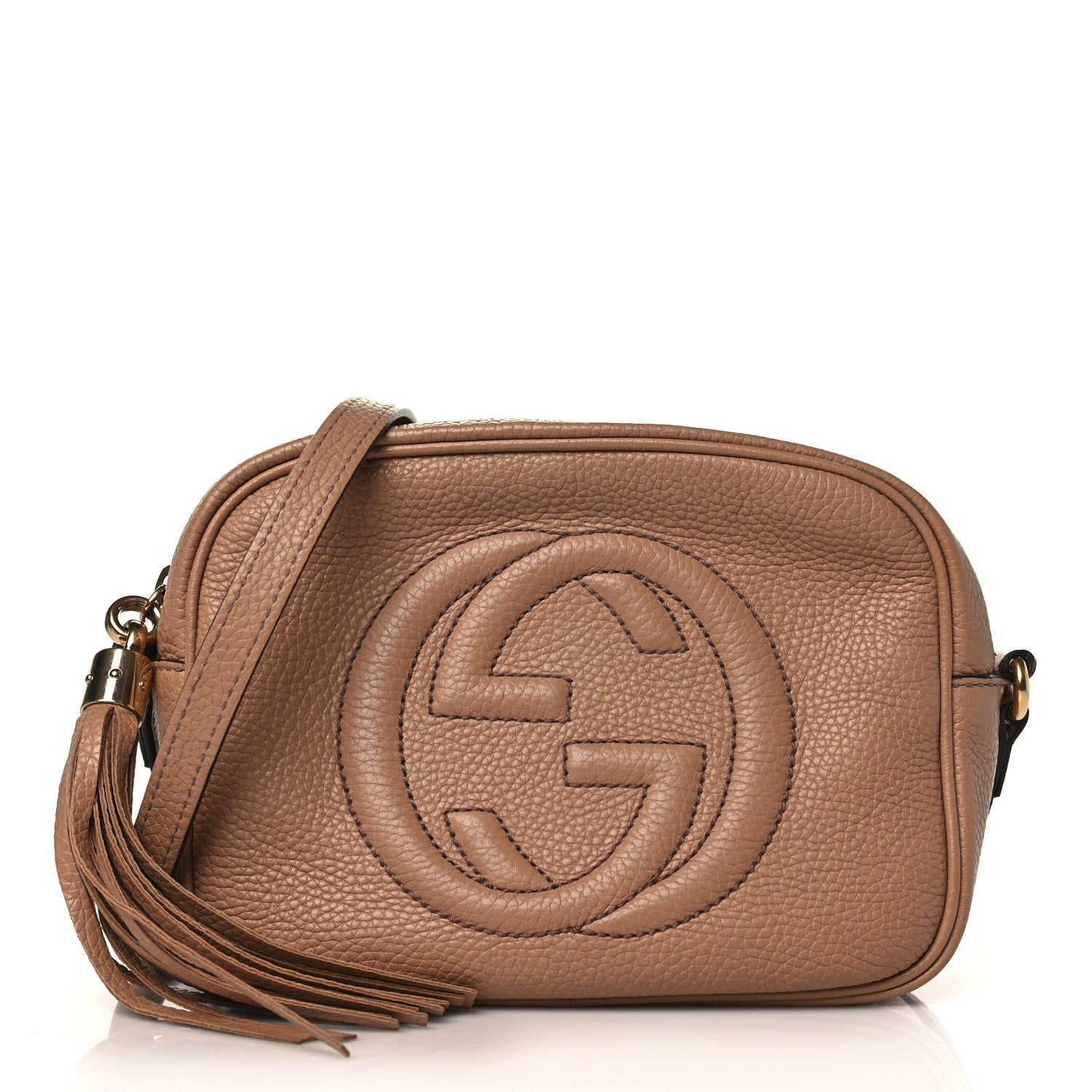 Gucci Pebbled Calfskin Small Soho Disco Bag Camelia 1 of 10
