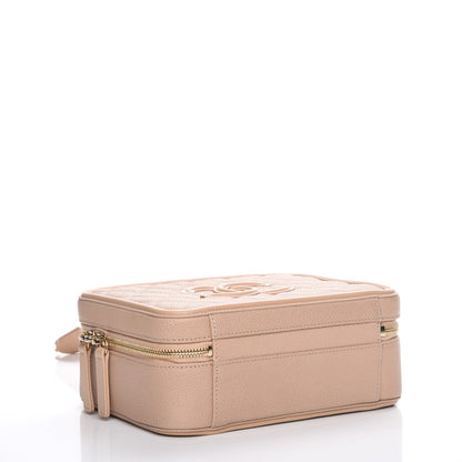 Chanel Caviar Quilted Medium CC Filigree Vanity Case Beige 5 of 9
