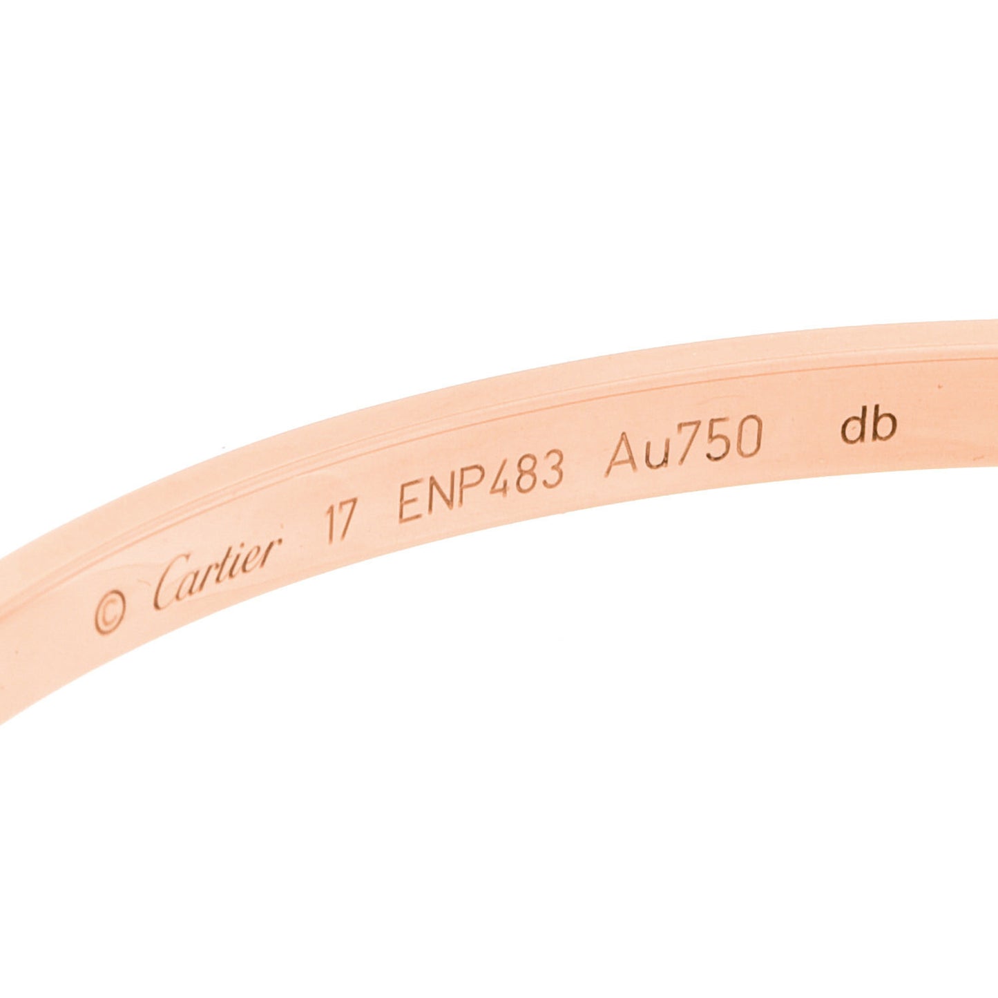 18K Pink Gold Small LOVE Bracelet 17