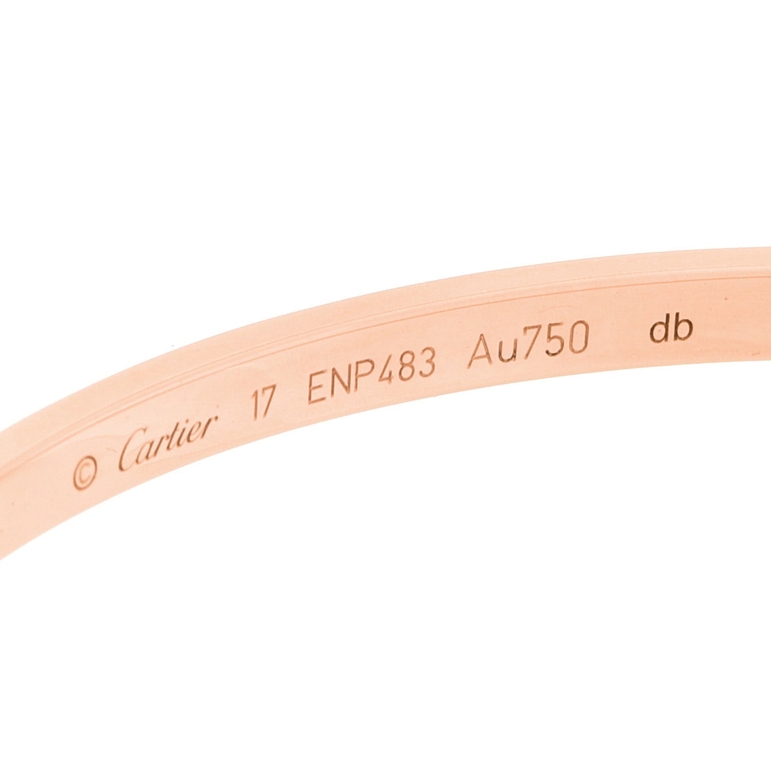 Cartier 18K Pink Gold Small LOVE Bracelet 17 5 of 6