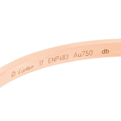 Cartier 18K Pink Gold Small LOVE Bracelet 17 5 of 6