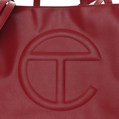 Telfar Vegan Leather Large Shopping Bag Oxblood 9 of 11