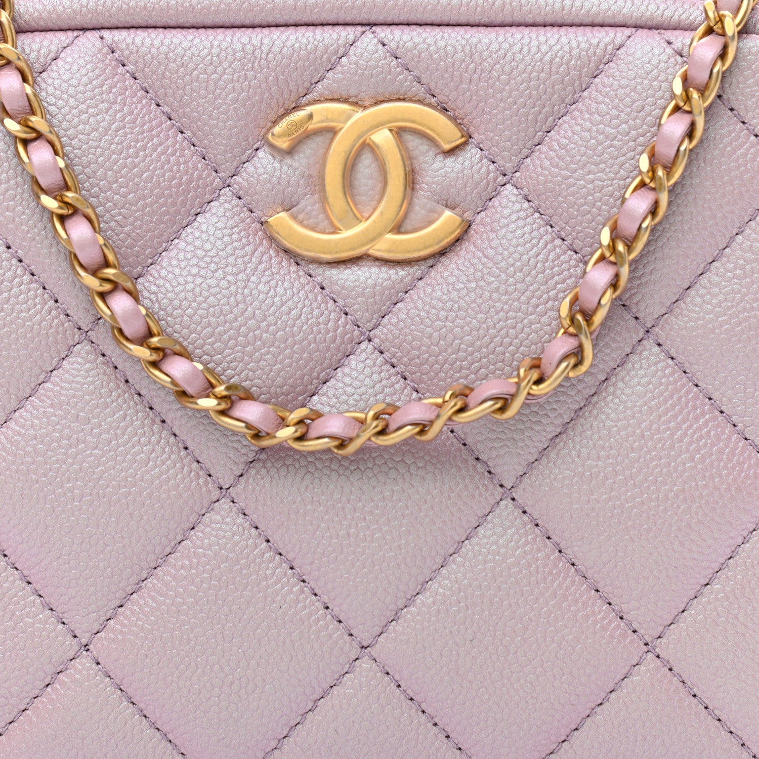 Chanel Iridescent Caviar Quilted Mini My Perfect Camera Case Pink 8 of 11