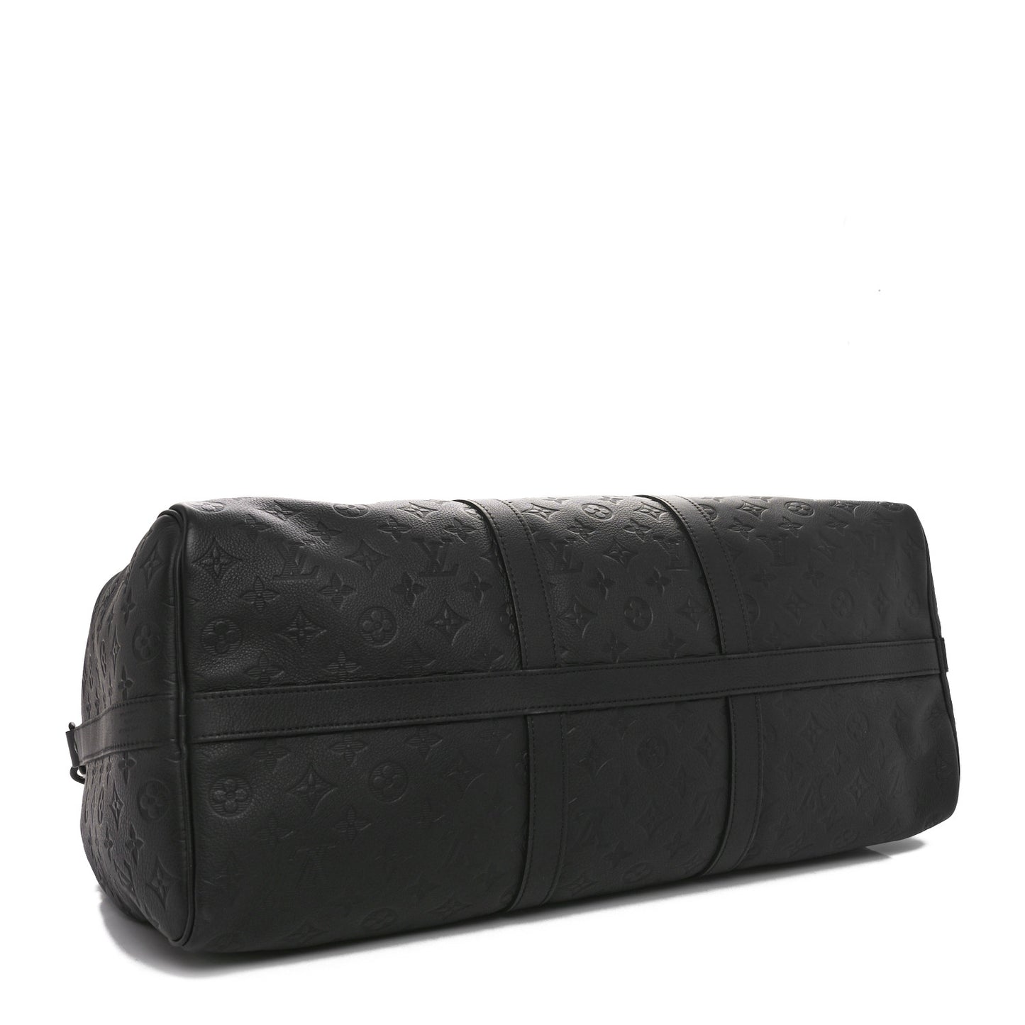 Calfskin Shadow Monogram Keepall Bandouliere 50 Black