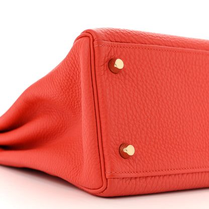 Hermes Togo Kelly Retourne 32 Capucine 9 of 14