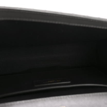 Saint Laurent Grain De Poudre Textured Mixed Matelasse Medium Triquilt Monogram Satchel Storm 5 of 11