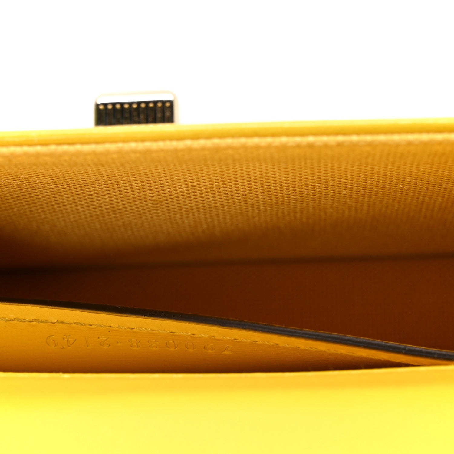 Gucci GG Monogram Scratch Lux Calfskin Mini Luce Shoulder Bag Yellow 7 of 10