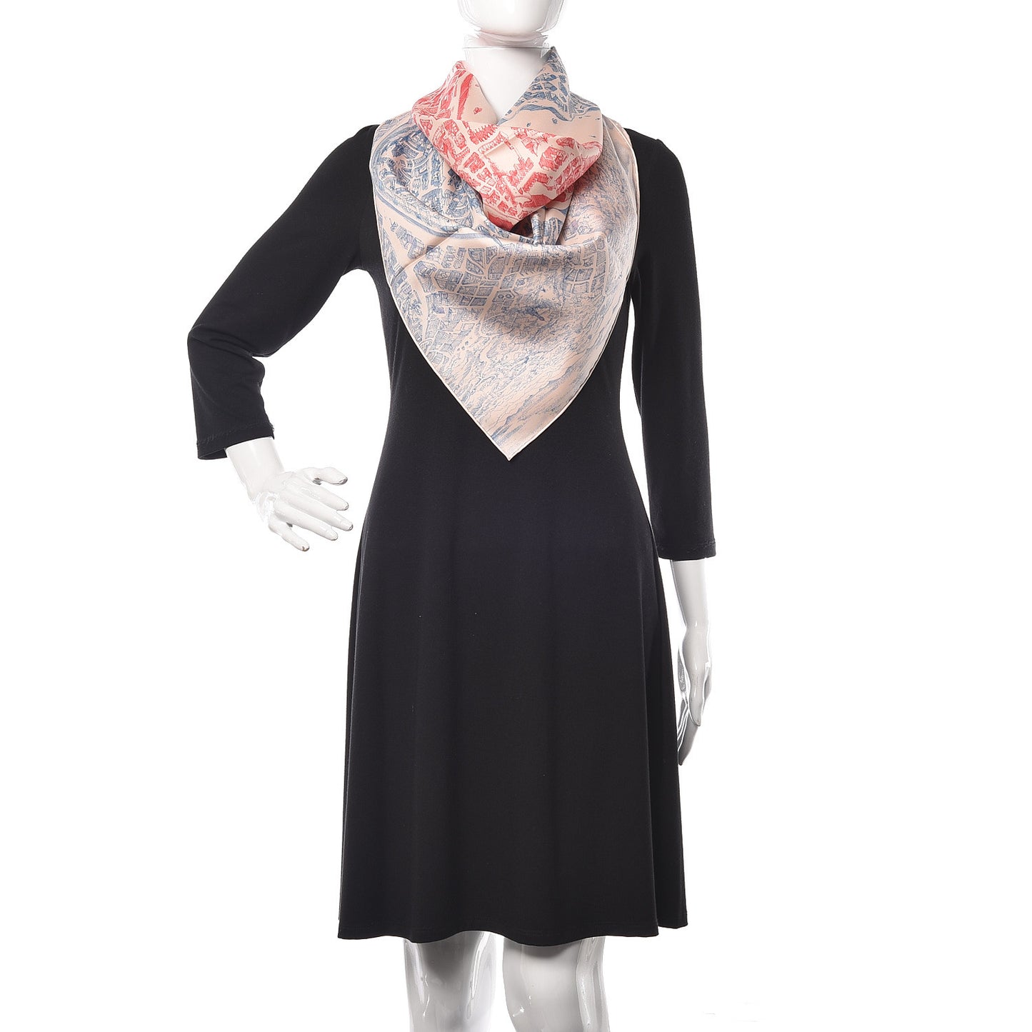 Silk La Cite Cavaliere Scarf 90 Rose The Blue Jean