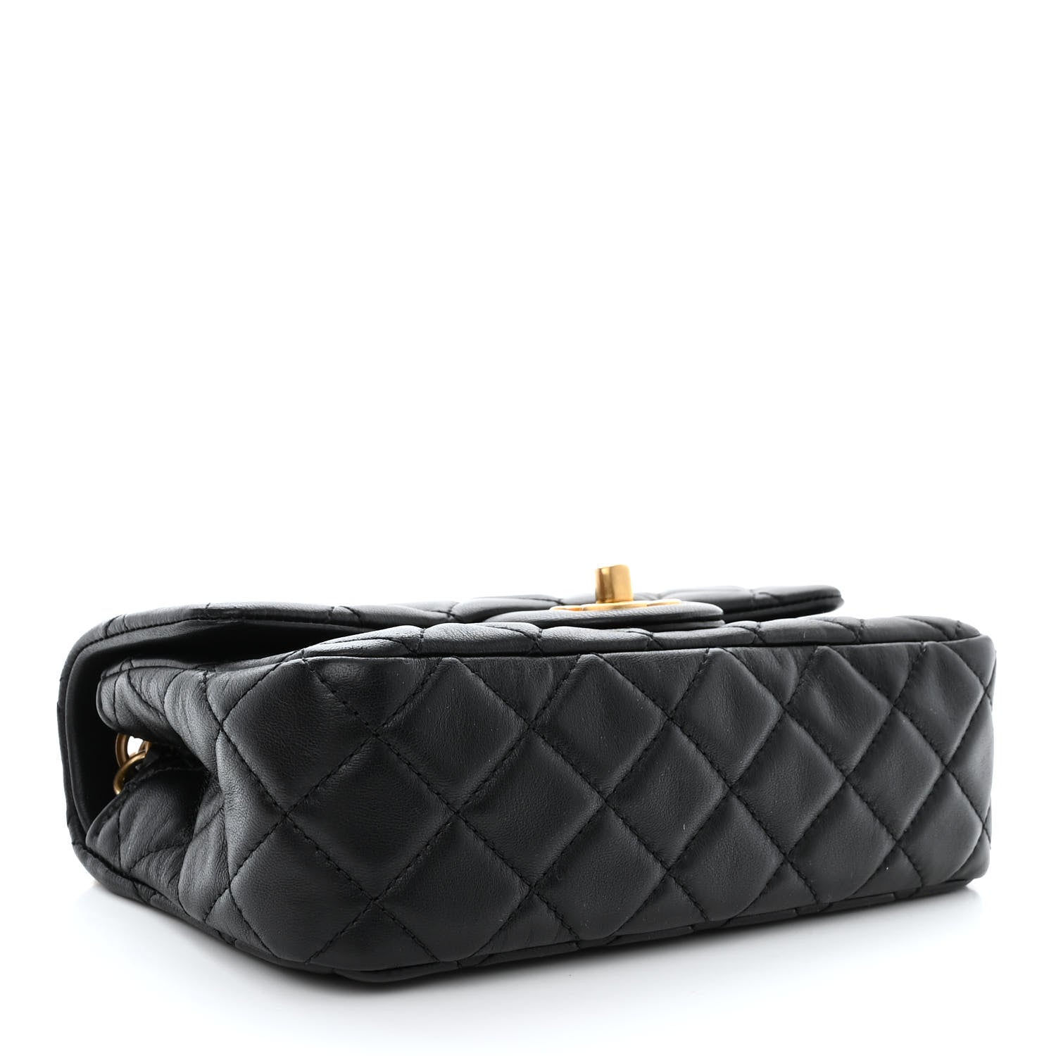 Chanel Lambskin Quilted Mini Rectangular Pearl Crush Flap Black 4 of 11