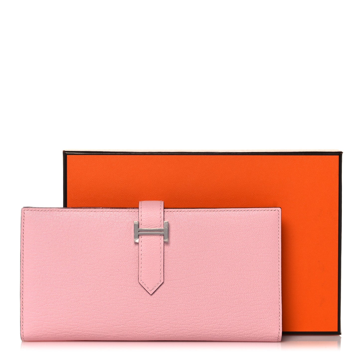 Chevre Mysore Bearn Gusset Wallet Rose Sakura
