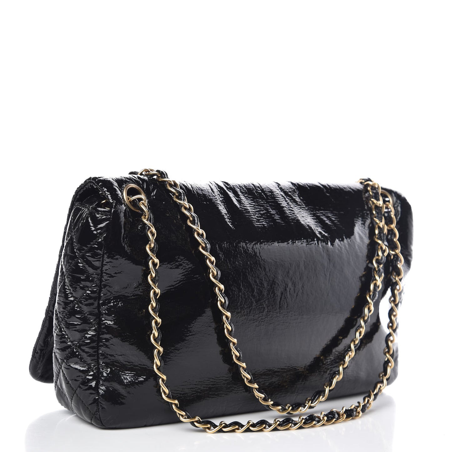 Vinyl Medium Rock and Chain Flap Black