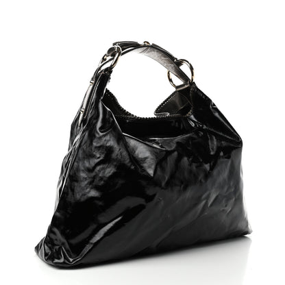 Gucci Dialux Large Horsebit Chain Hobo Black 2 of 7